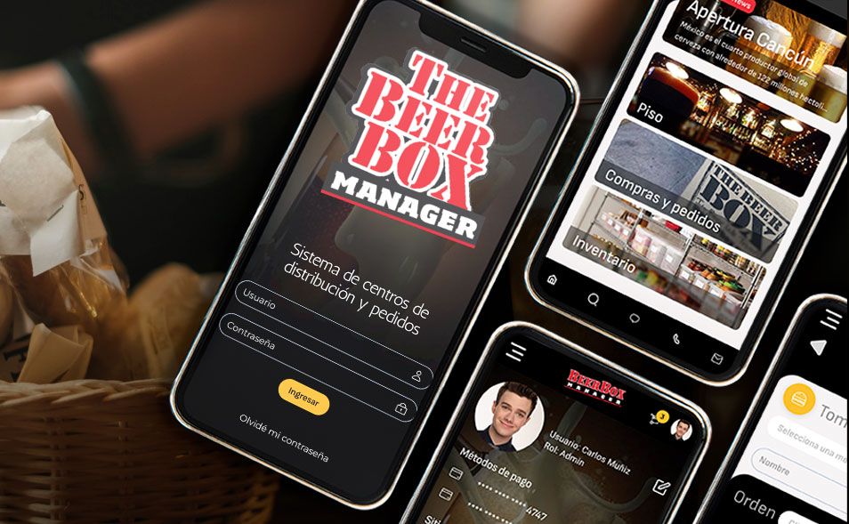 The Beer Box — App dedicada a la administración integral de franquicias: compras, inventario, reservaciones, mesas y staff.